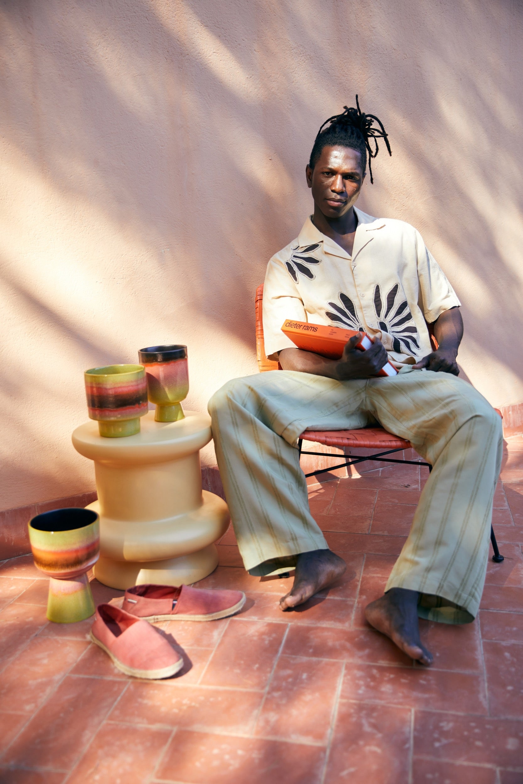 H.K LIVING FLOWER POT LIME GREEN