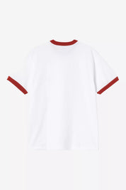 CARHARTT WIP LP RINGER WHITE/RED