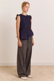 DAMSON MADDER  LEIGHTON RUFFLE NAVY