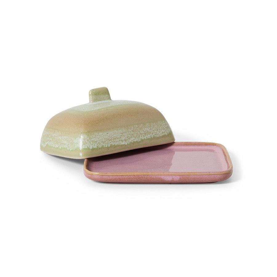 H.K LIVING  BUTTER DISH SKYLINE