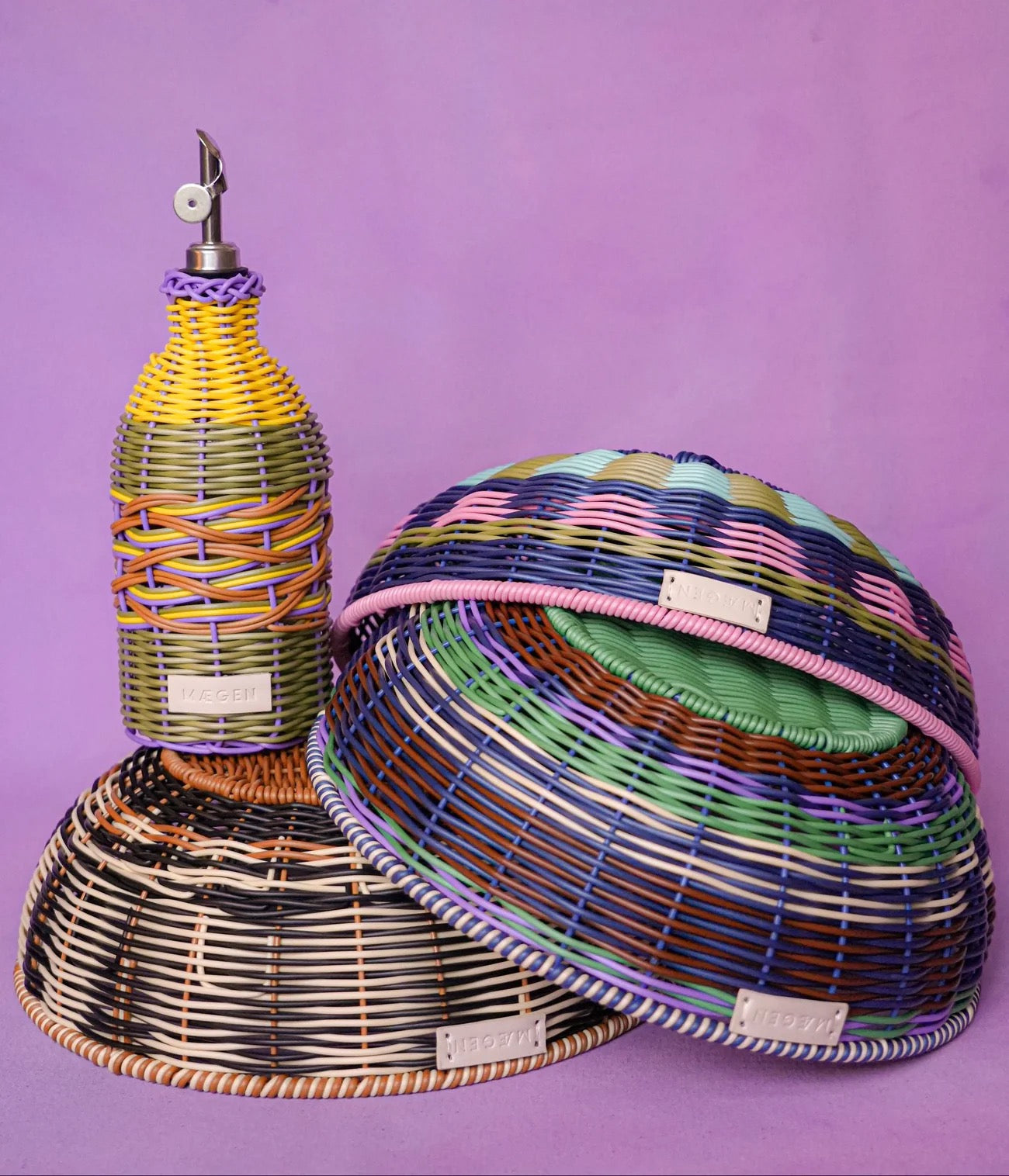 MAEGEN OIL POURER YELLOW/LILAC