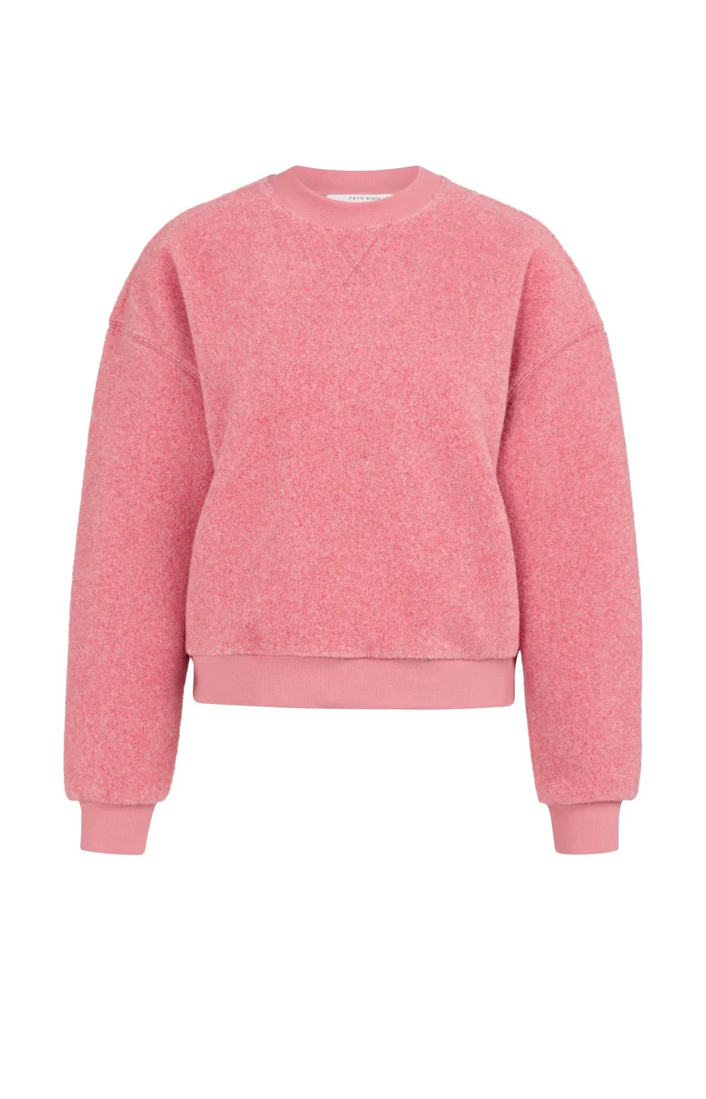 YAYA TEDDY SWEATER ROSE RED MELANGE