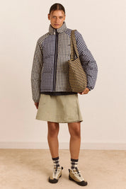 DAMSON MADDER  REVERSIBLE  OPAP PUFF GINGHAM