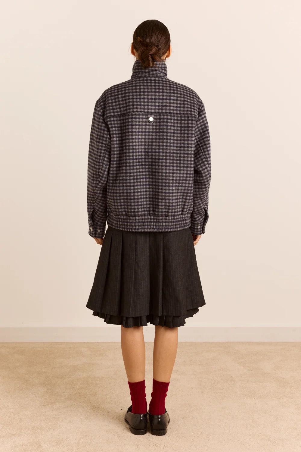 DAMSON MADDER PIXIE WOOL BOMBER Blue