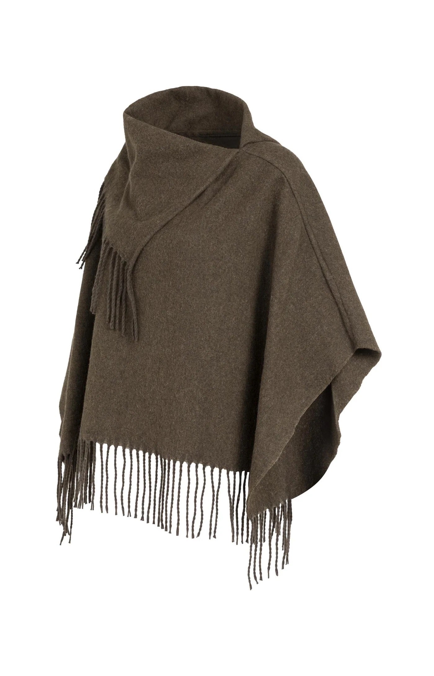 YAYA PONCHO SLATE BLACK BROWN