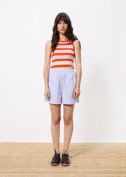 FRNCH CYANA PINSTRIPE BLEU CLAIR SHORTS