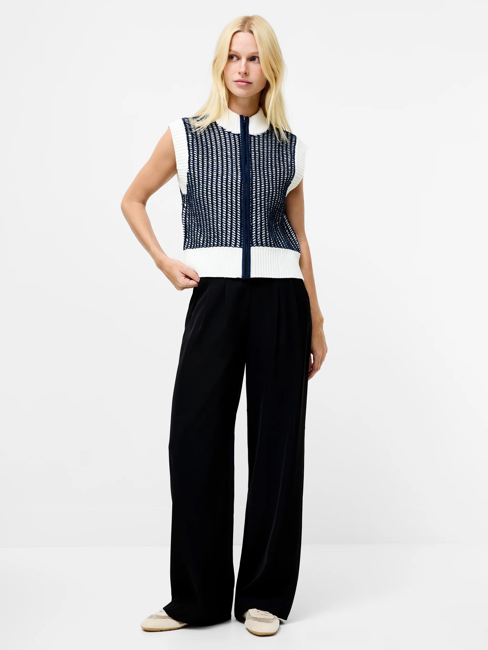 FRENCH CONNECTION  KLARA TANK NAVY/WHITE