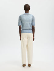 SELECTED MAYER DUSTY BLUE KNIT