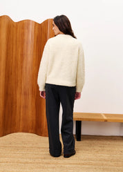 FRNCH BUTTON CARDIGAN CREME