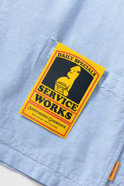 SERVICE WORKS WAITER SHIRT OXFORD BLUE