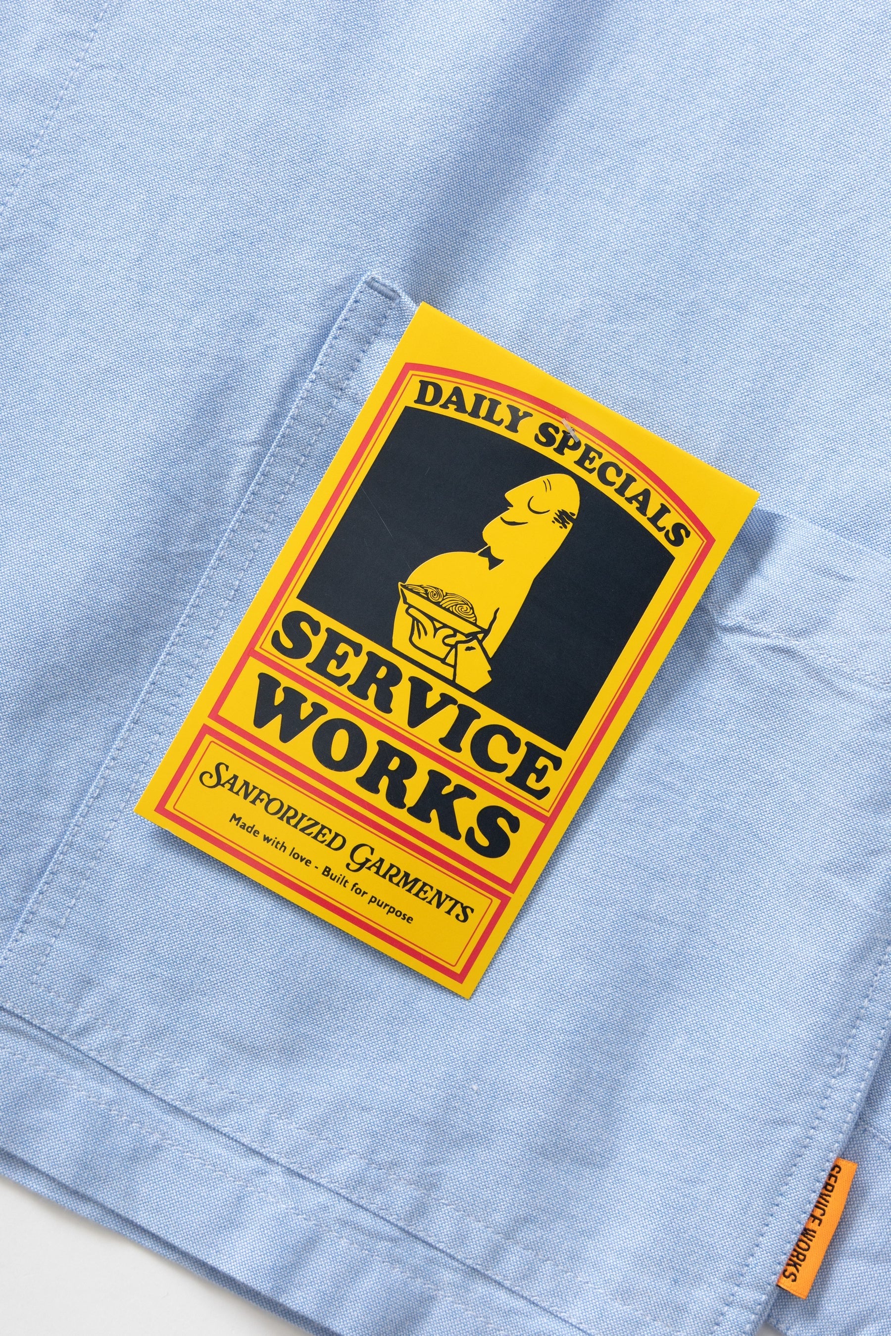 SERVICE WORKS WAITER SHIRT OXFORD BLUE