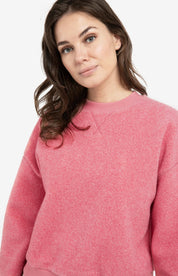 YAYA TEDDY SWEATER ROSE RED MELANGE