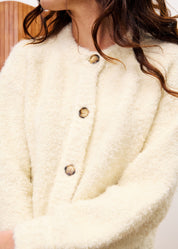 FRNCH BUTTON CARDIGAN CREME