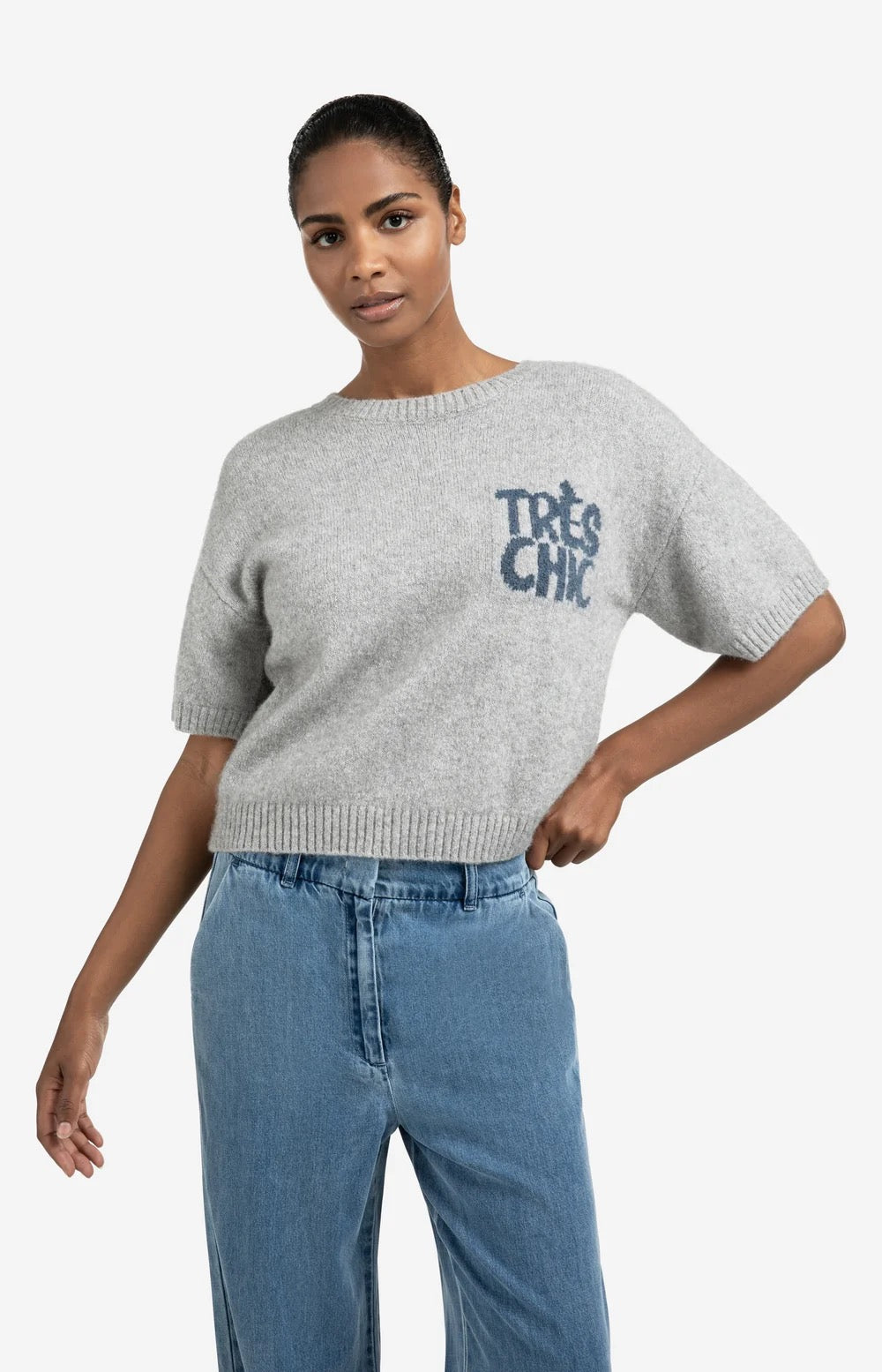 YAYA KNIT  ART LIGHT GREY