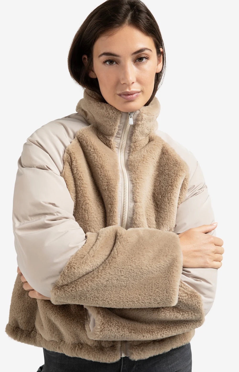 YAYA TEDDY JKT SAND BEIGE