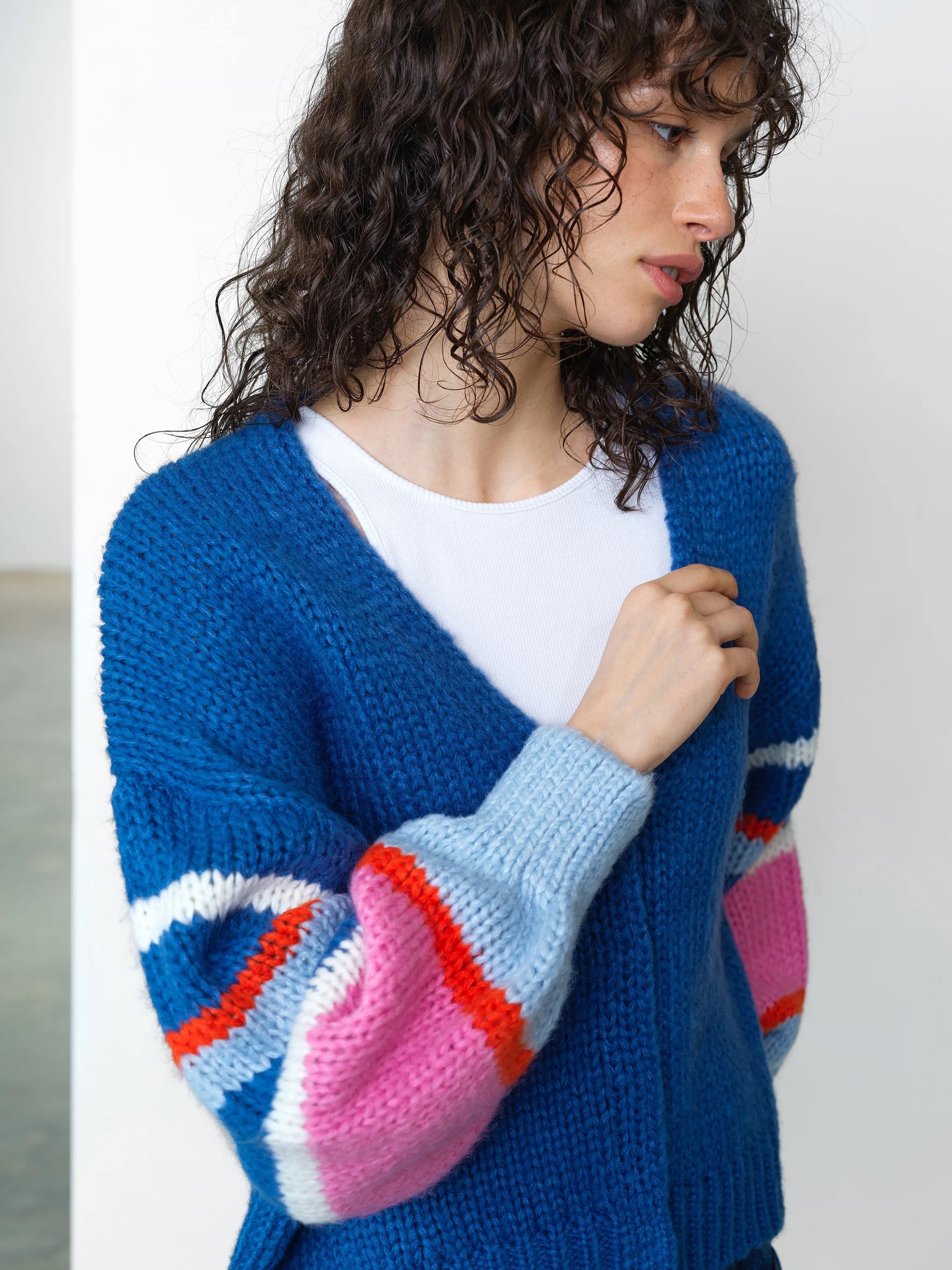 FRENCH CONNECTION MONROE AZURE BLUE MULTI