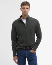 BARBOUR TISBURY HALF ZIP  DARK SEAWEED