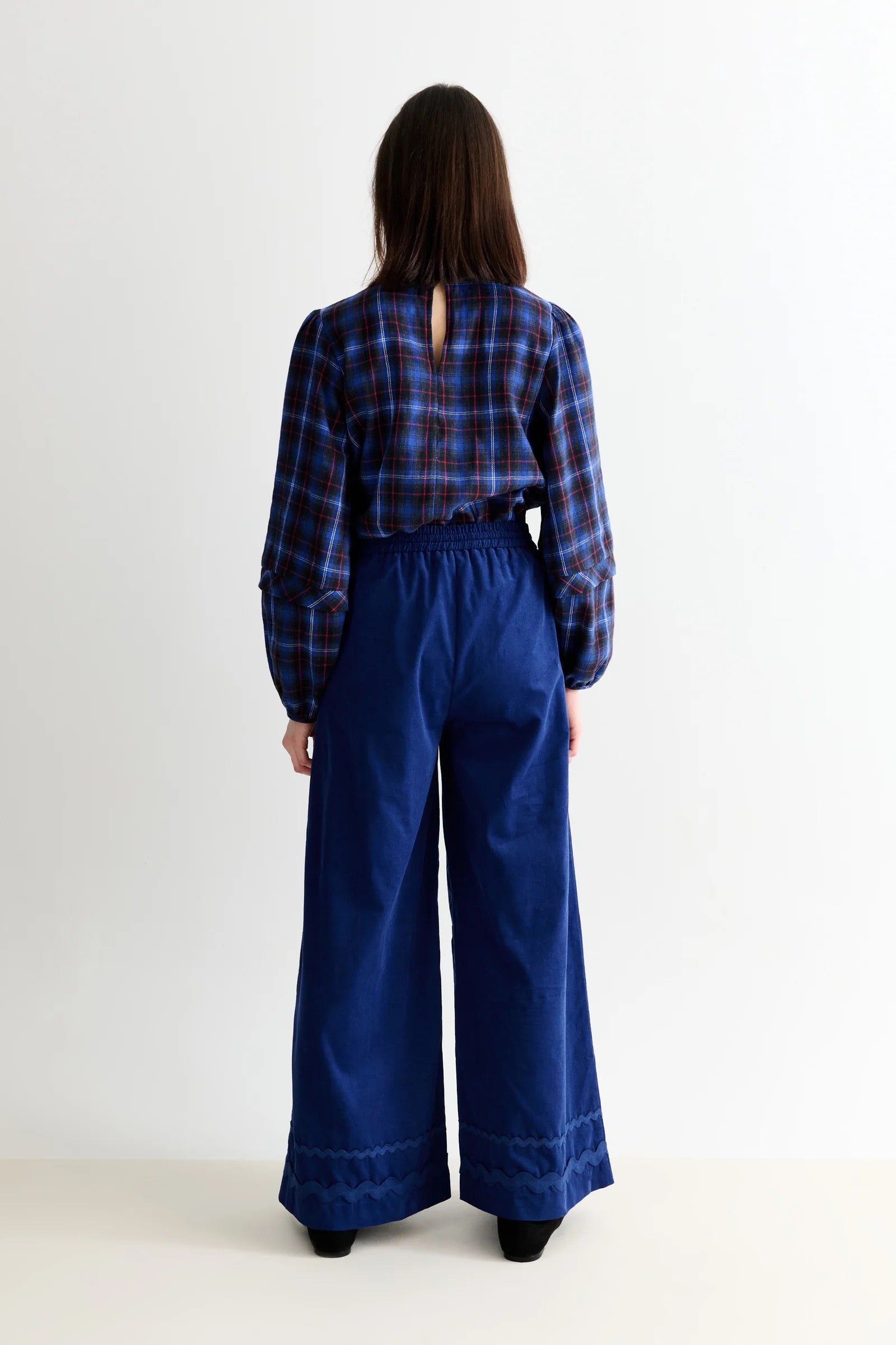 LOUCHE RIVER BABYCORD RICRAC TRIM NAVY