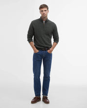 BARBOUR TISBURY HALF ZIP  DARK SEAWEED