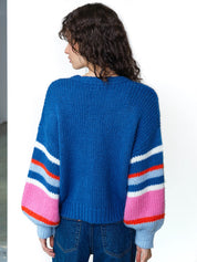 FRENCH CONNECTION MONROE AZURE BLUE MULTI