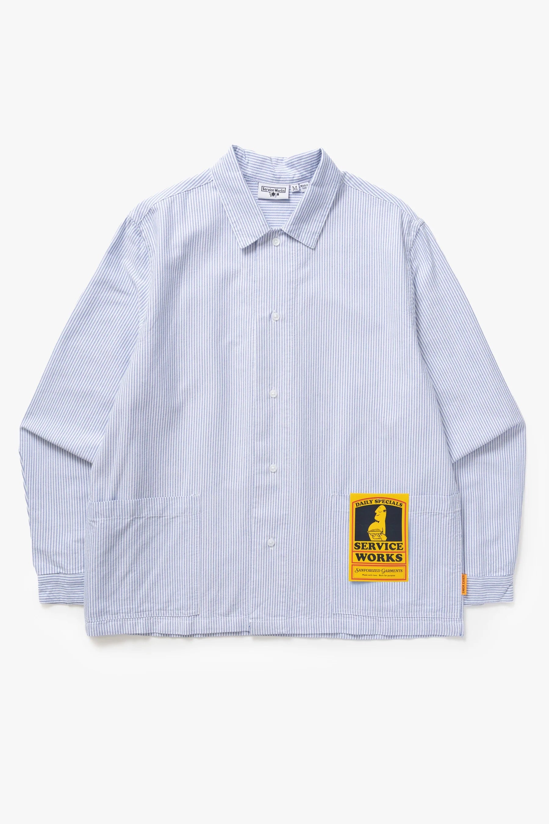 SERVICE WORKS WAITER SHIRT BLUE STRIPE