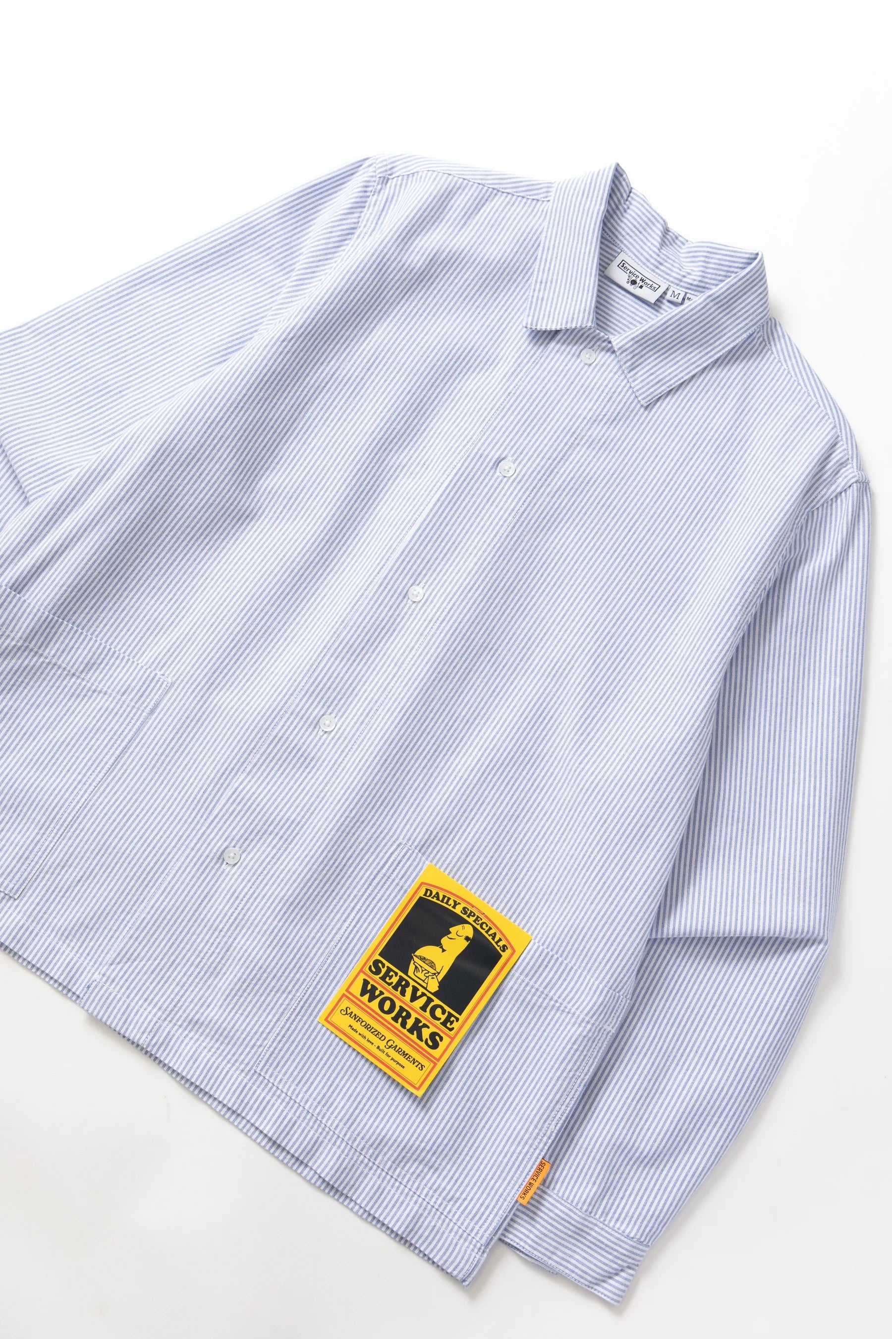 SERVICE WORKS WAITER SHIRT BLUE STRIPE