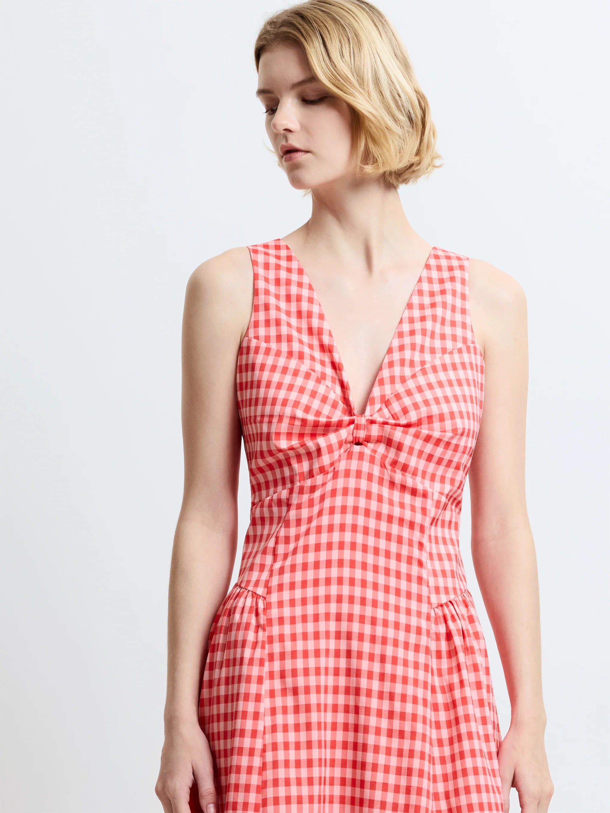 FRENCH CONNECTION  SHEILA MIDI WATERMELON RED