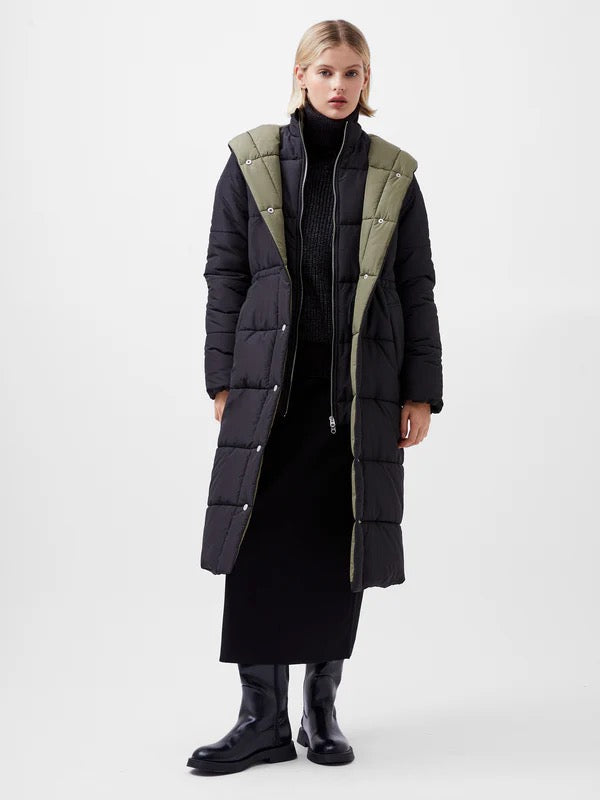 FRENCH CONNECTION  AUDEN PUFFER BLACKOUT-TARMAC KHAKI