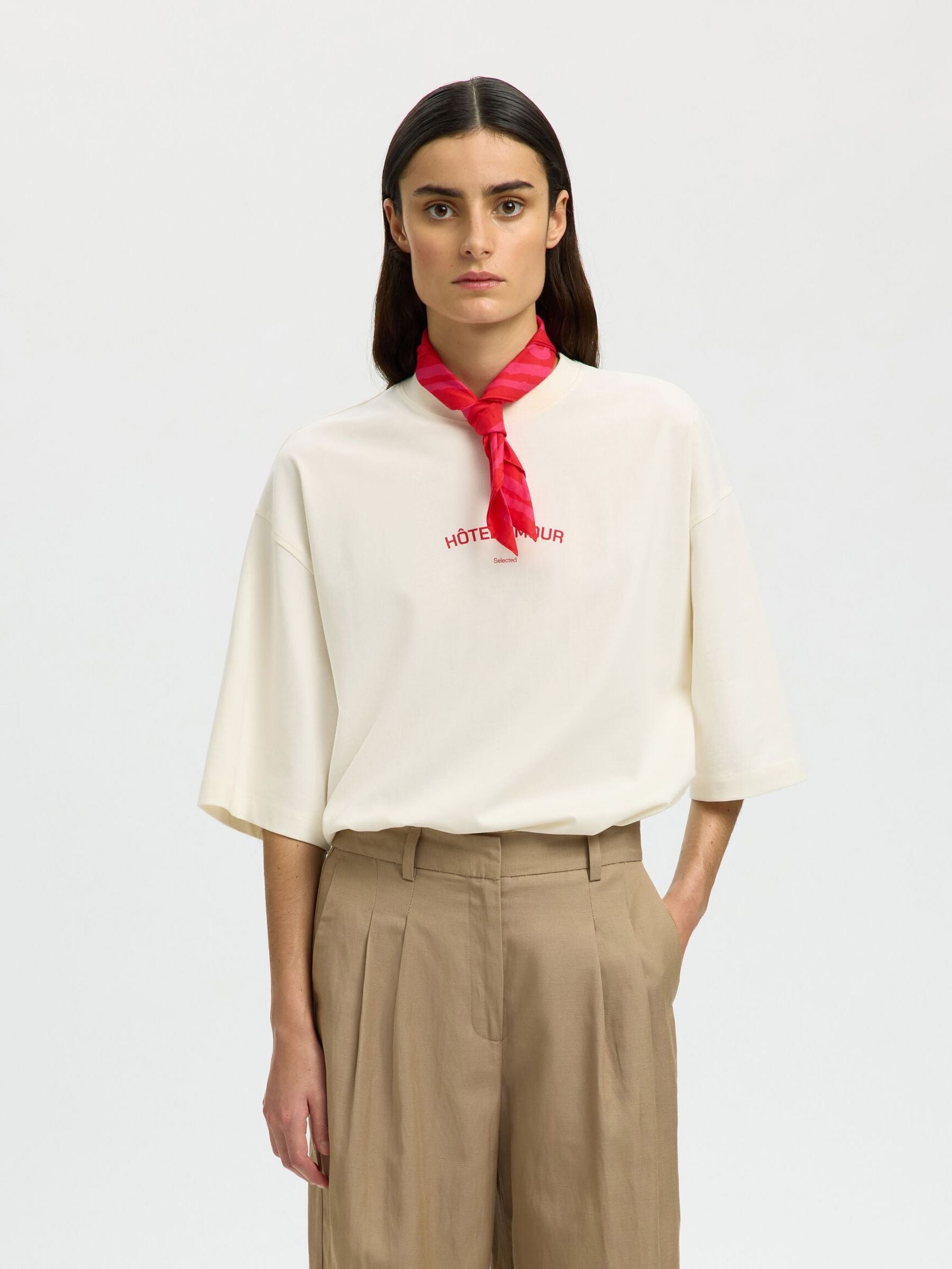 SELECTED NICOLINA POINSETTIA SCARF
