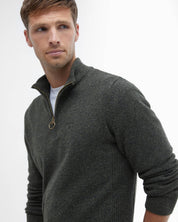 BARBOUR TISBURY HALF ZIP  DARK SEAWEED