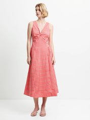 FRENCH CONNECTION  SHEILA MIDI WATERMELON RED