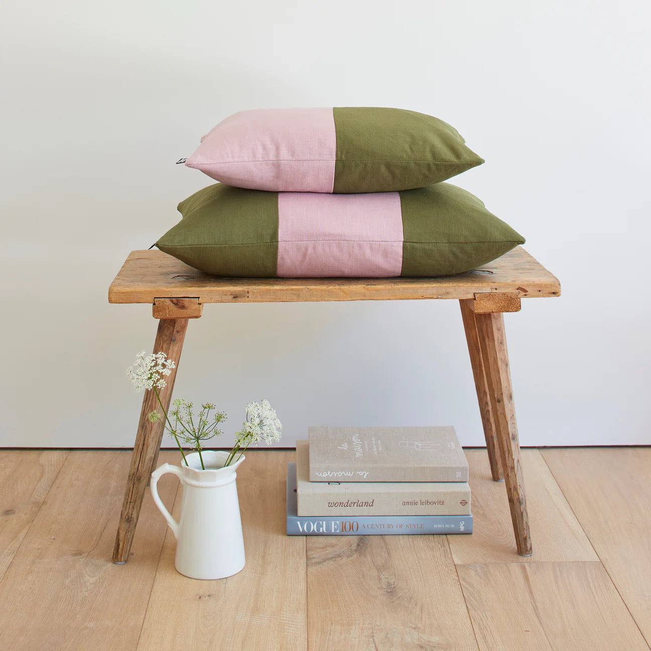 LINEN CUSHION DUSKY/JUNGLE