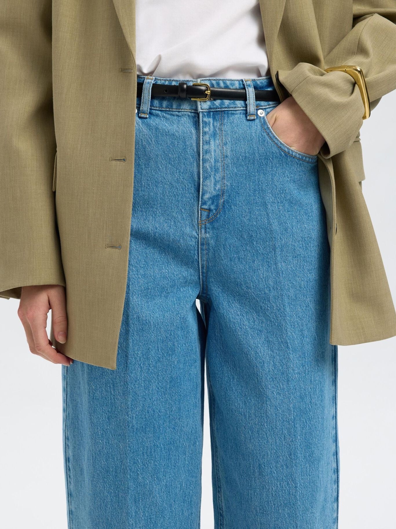 SELECTED BARREL LIGHT BLUE DENIM