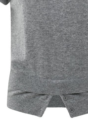 YAYA S/S DOUBLE HEM MED GREY MELANGE
