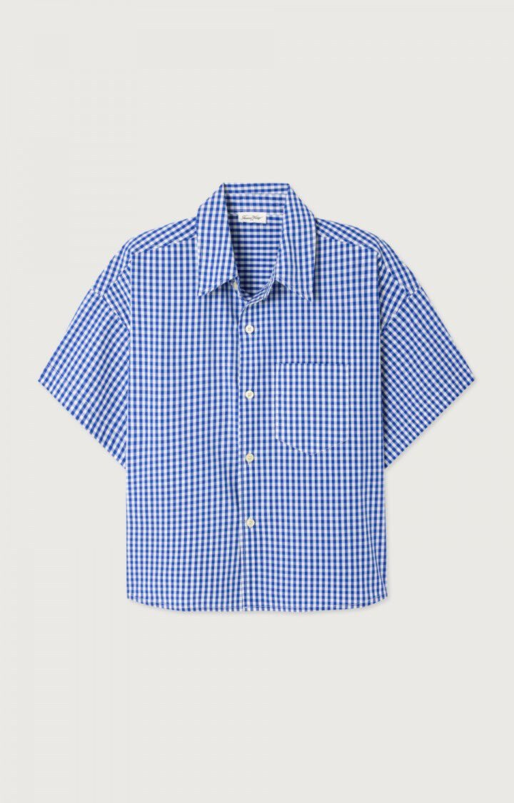 AMERICAN VINTAGE EKIROW CHECK SHIRT VICHY BLUE