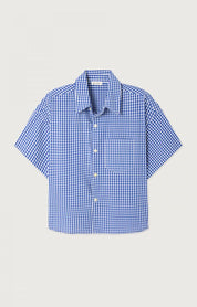 AMERICAN VINTAGE EKIROW CHECK SHIRT VICHY BLUE
