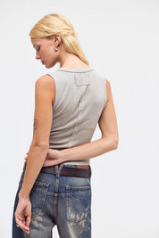 FREE PEOPLE  JAMIE HENLEY TANK QUIET GREY