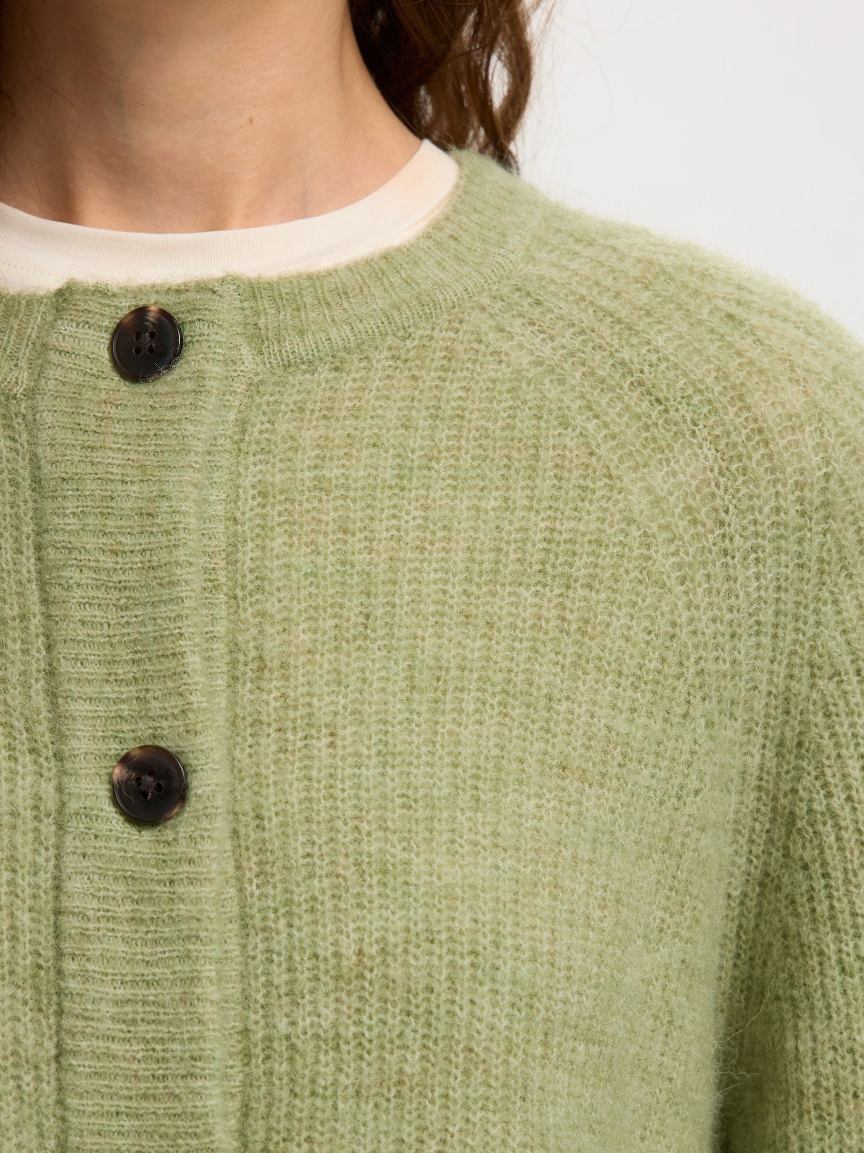 SELECTED LULU LINT/MELANGE CARDIGAN