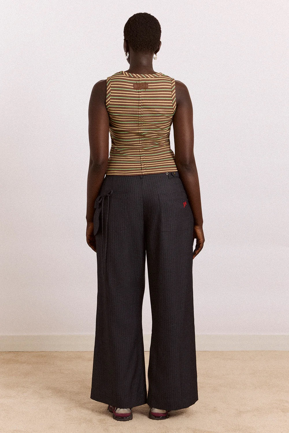 DAMSON MADDER  ARLEA TANK BROWN STRIPE