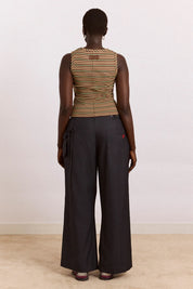 DAMSON MADDER  ARLEA TANK BROWN STRIPE