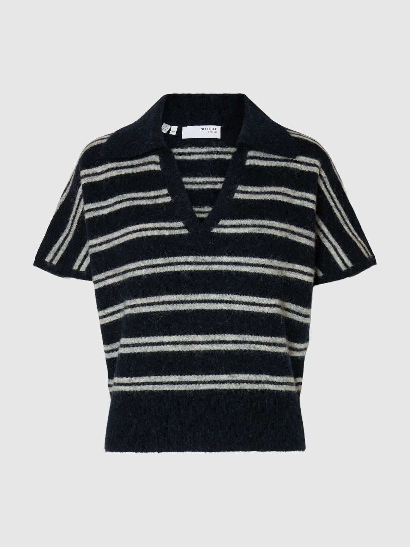 SELECTED  LULU S/S POLO DARK SAPPHIRE