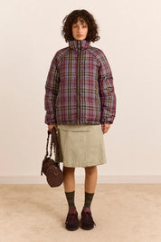 DAMSON MADDER REVERS OPAL PUFFER PLUM CHECK