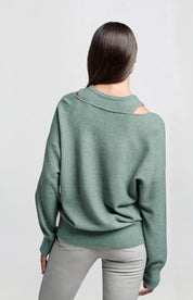 YAYA  DEEP V + VEST JADE GREEN