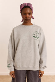 DAMSON MADDER  DELI DOG SWEAT GREY MARL
