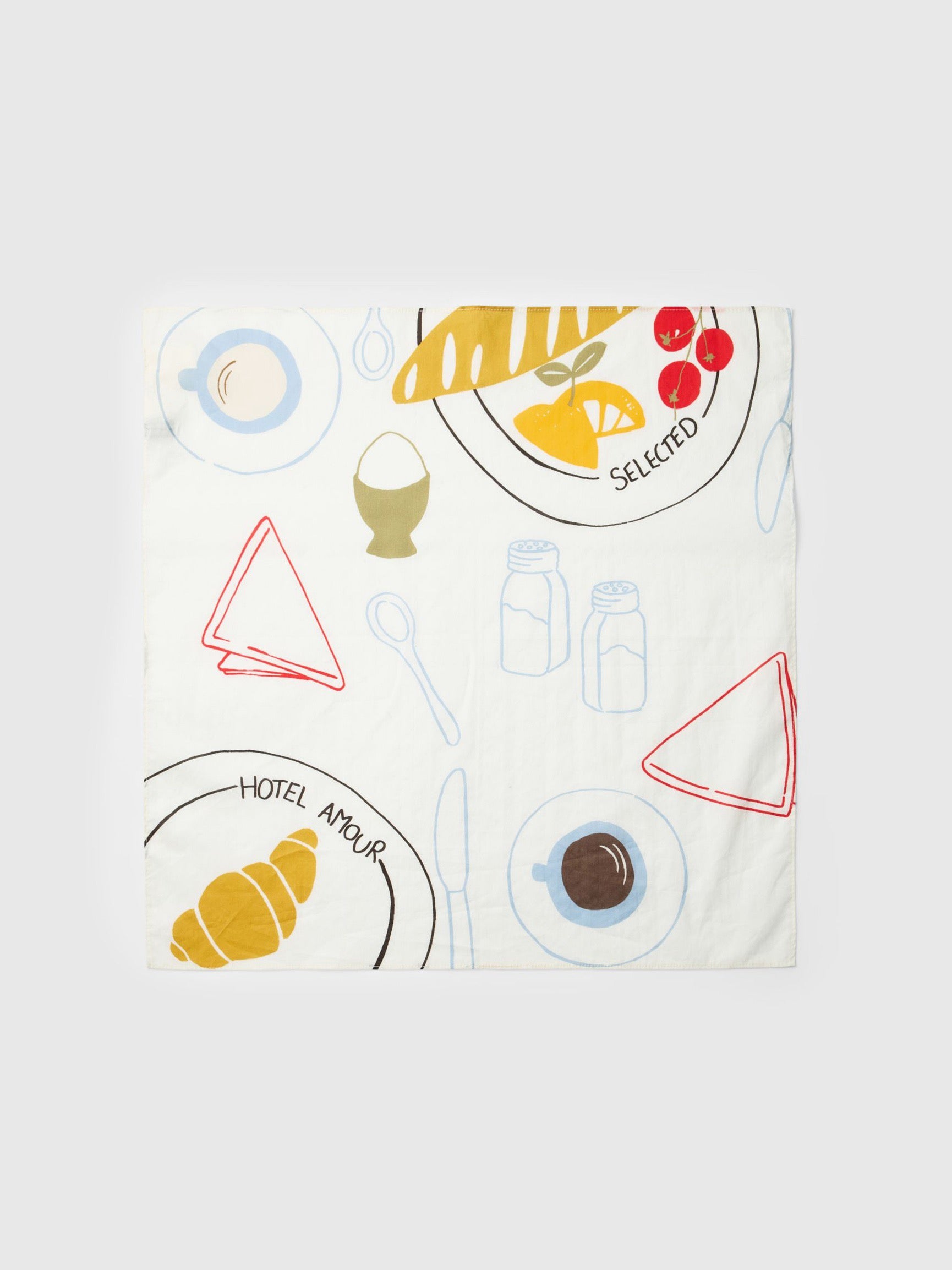SELECTED SARA AMOUR SCARF EGRET
