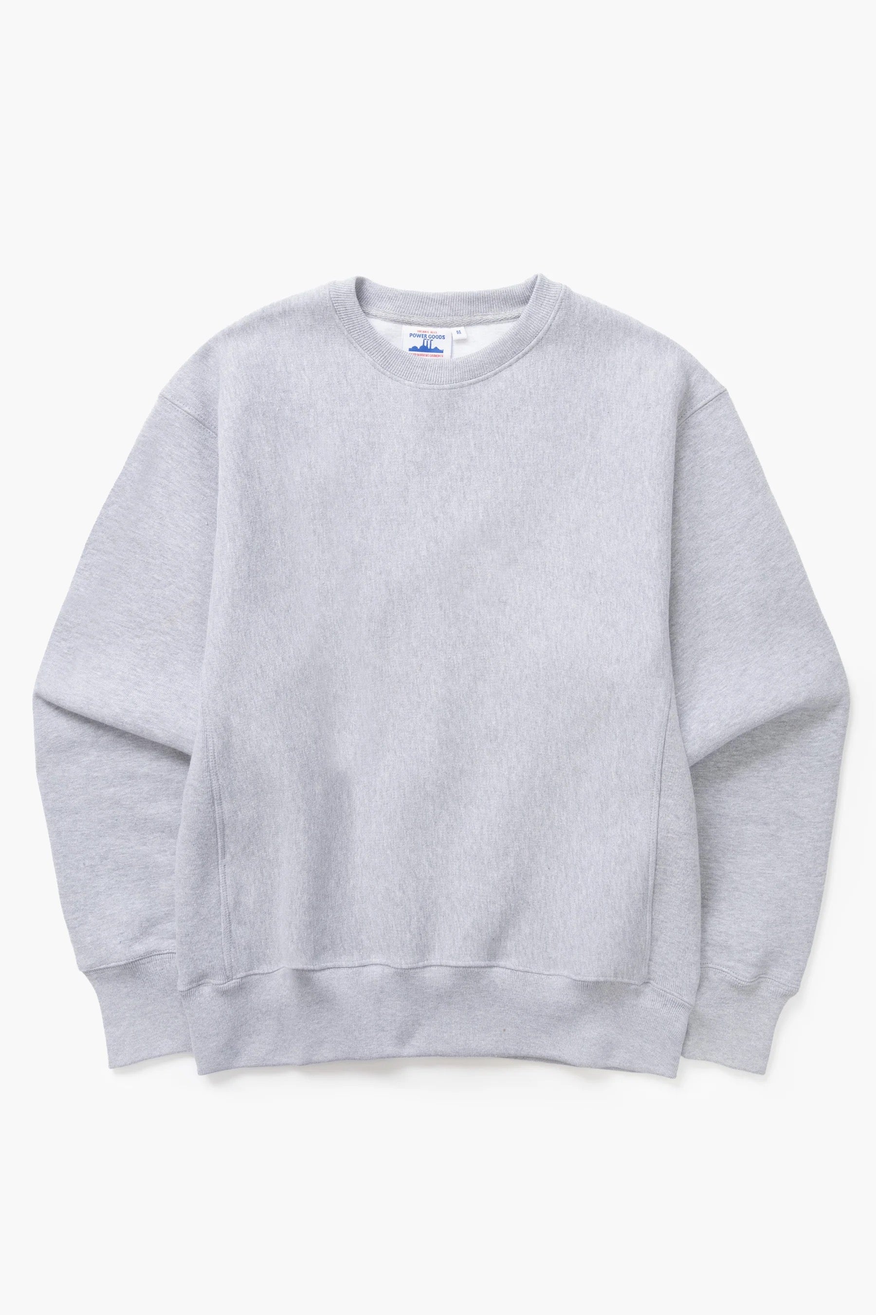 POWER GOODS SUPER WEIGHT CREW HEATHER GREY