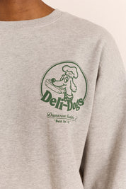 DAMSON MADDER  DELI DOG SWEAT GREY MARL