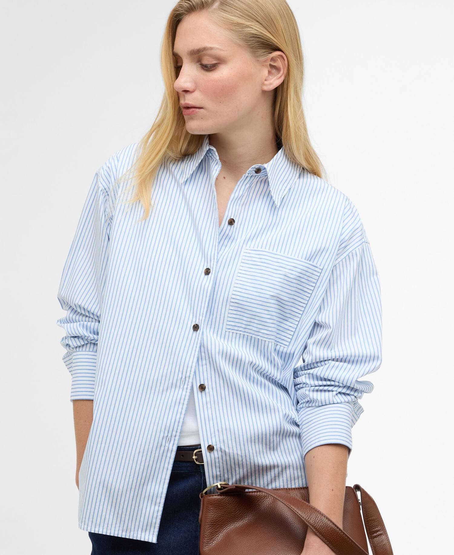 BARBOUR POLLY STRIPE CHAMBRAY