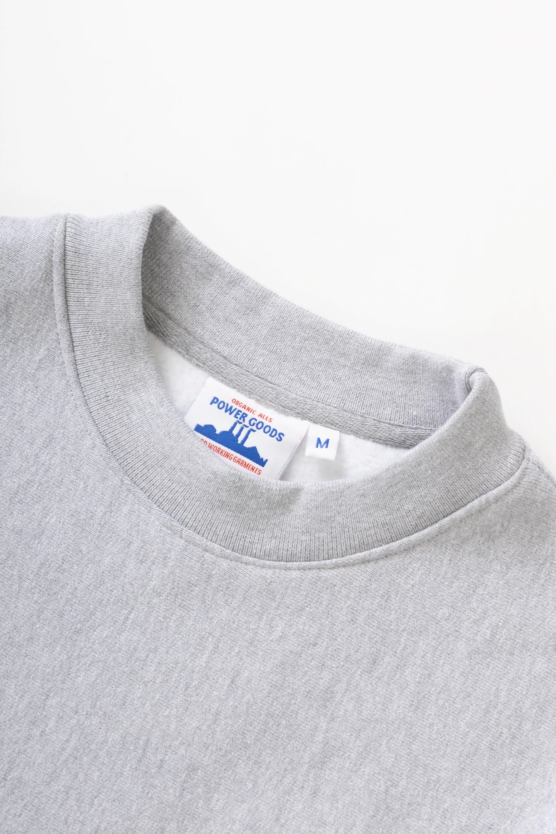 POWER GOODS SUPER WEIGHT CREW HEATHER GREY