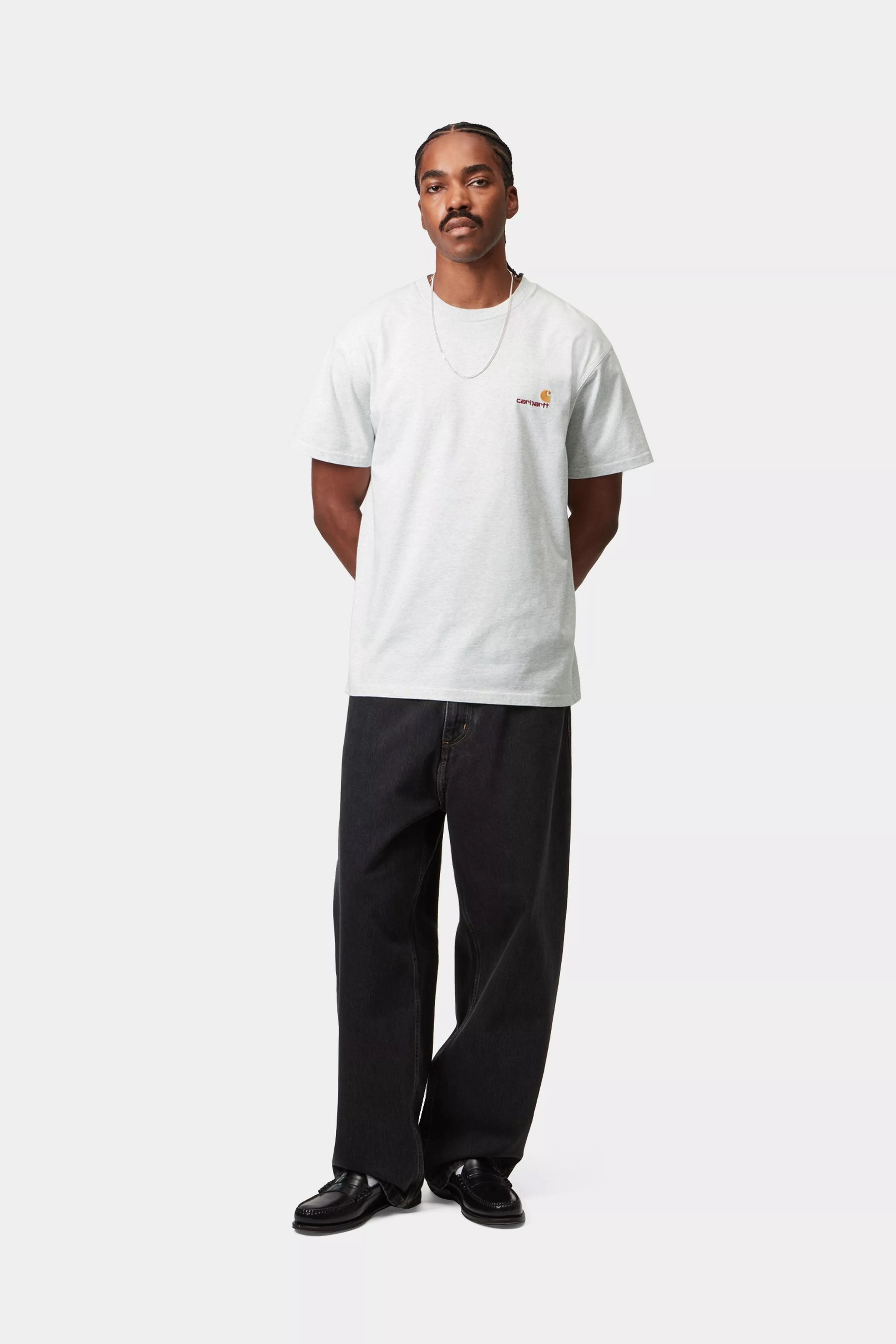 CARHARTT WIP  AMERICAN SCRIPT ASH HEATHER